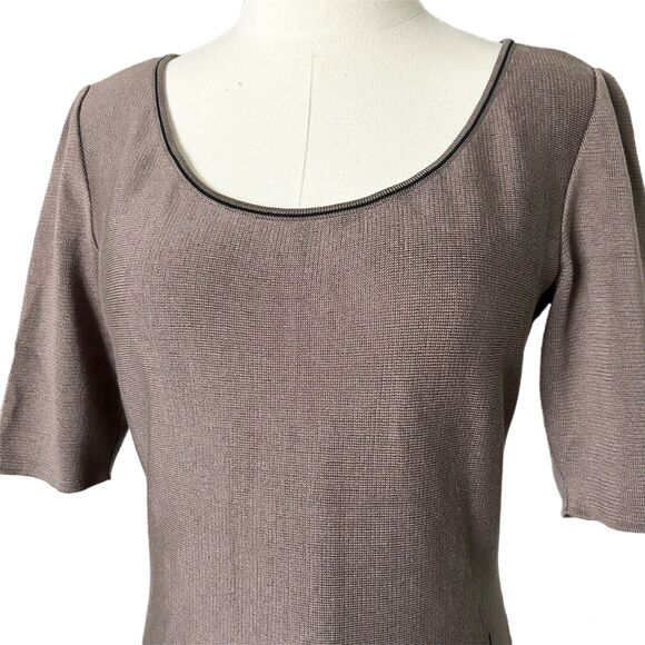 Peruvian Connection Mini Dress in Tan and Black 100% Pima Cotton Size Small - Picture 2 of 5